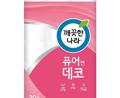 리빙 퓨어그린 화장지 3겹 90롤
