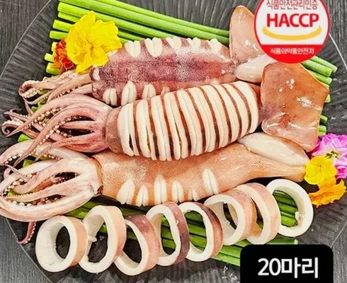 손질오징어130g20미
