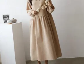 임산부코듀로이원피스
