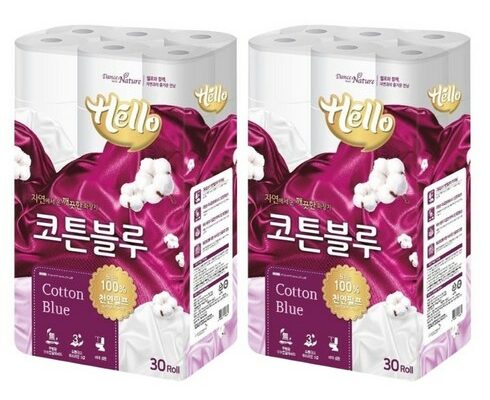 천연펄프 헬로코튼블루 화장지