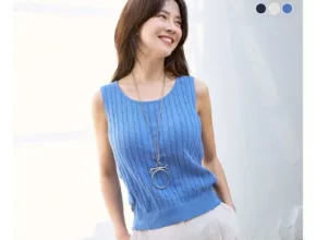 추천 가성비 24SS 클래식 코튼 케이블 니트베스트 여성 2종
