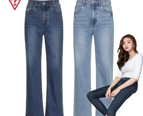 추천 가성비 MxMcCoy 여성 세미와이드핏 텐션 데님 3종