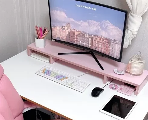 추천 가성비 모니터받침대핑크