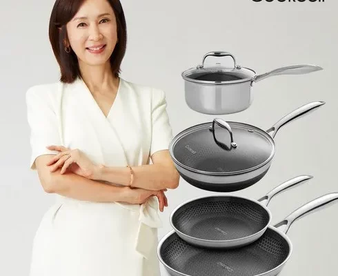 추천 가성비 쿡셀 블랙큐브 세라믹 IH프라이팬 3종세트
